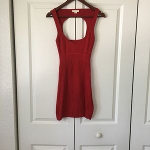 Mini red dress